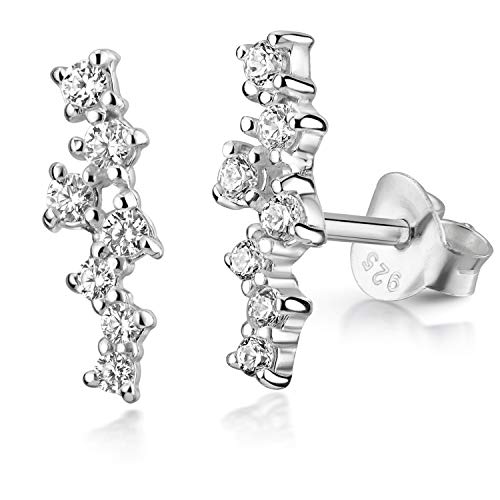 MATERIA by Matthias Wagner Damen Ohrstecker Zirkonia Silber 925 - Ohrringe...