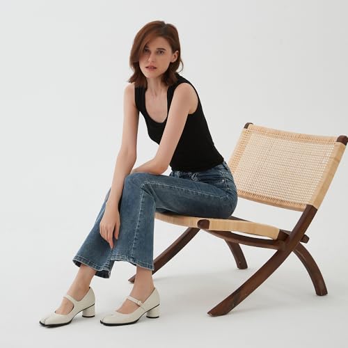 Image of Women Chunky Block High Heels Mary Janes Shoes Split Toe Tabi Shoes Ankle Strap Dress Pumps Shoes