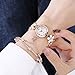 ADSBIAOYE Women's Bracelet Watch Fashion Item Waterproof Quartz Flower Shaped Watch (White)