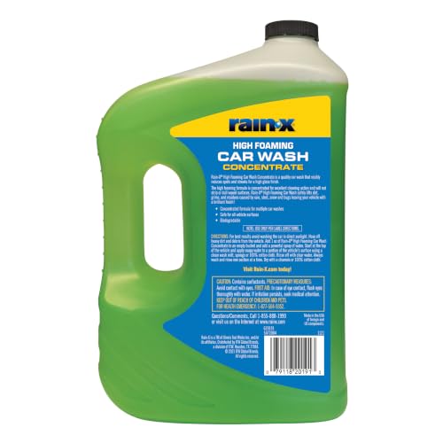 Image of Rain-X 620191 Car Wash - 100 fl oz. High-Foaming, Concentrated Formula for Greater Cleaning Action, Safely Lifting Dirt, Grime and Residues for an Exceptional Clean