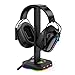 Support De Casque RGB, Support Casque Gaming, Support Pour Les Écouteurs De Bureau, Support De Casque Stable Avec 3 Ports USB, Support De Casque De Jeu Durable Pour PC, Pour PC Et Gamer,Noir