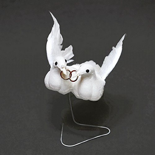 Couple de colombe avec alliances, mariage, weiß, 13cm mittel