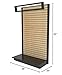 Gondola Retail Shelving Wood Slatwall Wall Display with Sign Holder, 48”W x 84”H x25”D for Retail, Industrial Grade Made in USA