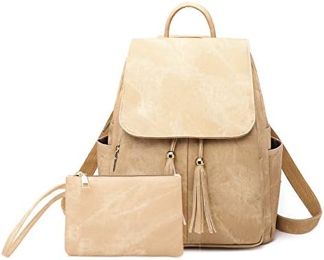 nice–buy Tassel Backpack PU Leather Shoulder Bag Women Fashion Backpack Casual Daypack Travel Lady Bag Crossbody Satchel Shoulder (Khaki) nice–buy Tassel Backpack PU Leather Shoulder Bag Women Fashion Backpack Casual Daypack Travel Lady Bag Crossbody Satchel Shoulder (Khaki)