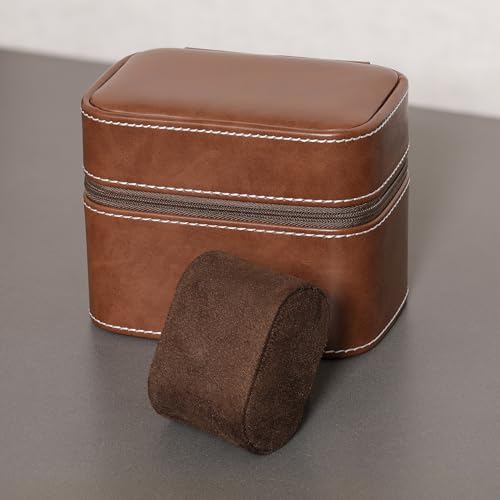 ROTHWELL 2 Watch Travel Case Storage Organizer for 2 Watches | Tough Portable Protection w/Zipper Fits All Wristwatches & Smart Watches Up to 50mm