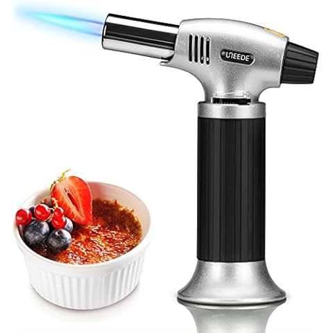 Geschenke zu Weihnachten HENMI Küchenbrenner Crème Brulée Brenner Butan Gasbrenner Flambierbrenner Bunsenbrenner Küche für DIY,Gebäck, Desserts, Hartlöten, Löten, Camping (Butan Nicht inbegriffen) Cover