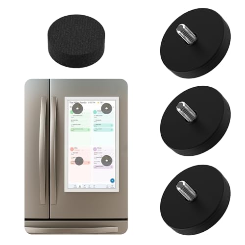Magnetic Mount for Skylight 15 Calendar 3 Rubber-Coated Neodymium Screws + Foam Pad | Holds Up to 99 lbs | Scratch-Free Fridge Mount | Tool-Free Install | Skylight Calendar Accessory