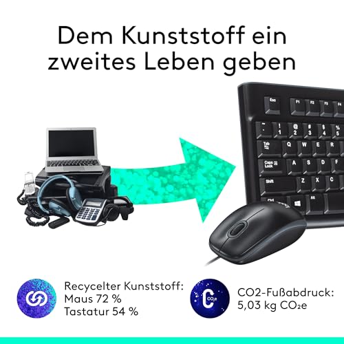 Logitech MK120 Kabelgebundenes Set mit Tastatur und Maus für Windows – Ansicht 5