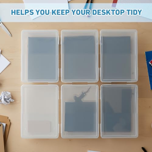 Image of Jetec 6 Pieces Mini Plastic Clear Beads Storage Containers Box for Collecting Small Items, Beads, Jewelry, Business Cards, Game Pieces, Crafts(12.0 x 8.8 x 0.9 Inch) (12.0 x 8.8 x 0.9 Inch)