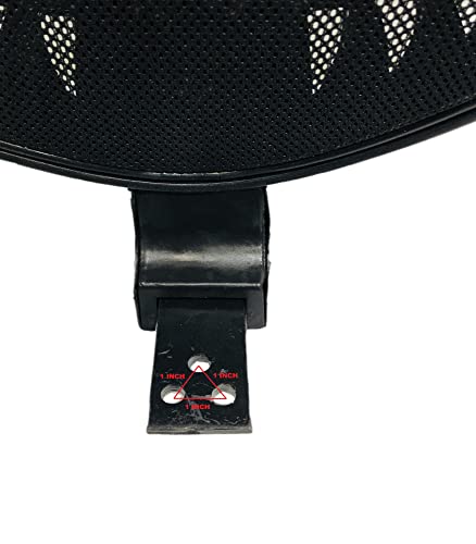 Image of GOYALSON Office Visitor revolving Boom Chair Back with headrest Spare Parts Accessories Smile Jali Model Chair Net Back with nut Bolts and Key Easily fit to Every Chair (Smile Back)