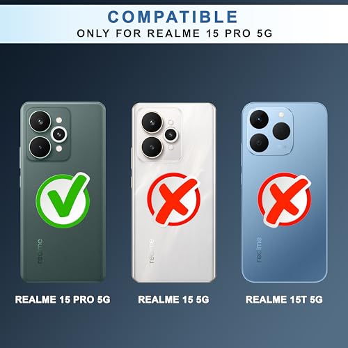 Image of CEDO Backcover for Realme 15 Pro (5G) | Camera Protection Bump Shockproof Edge | Ultra Hybrid Transparent Acrylic Clear TPU+PC Hard Backcase Cover (Black)