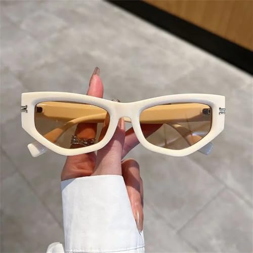 ZIUTNSAV-Cat Eye Sunglasses Women Men Vintage Sun Glasses for Women Flat Eyewear Shades UV4002