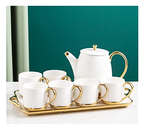 Ceramiczny zestaw filiżanek do kawy z tacą na popołudniową herbatę i do użytku w kuchni