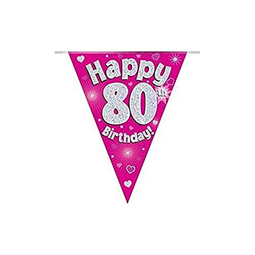 OAKTREE UK-Festone per feste Happy 80th Birthday