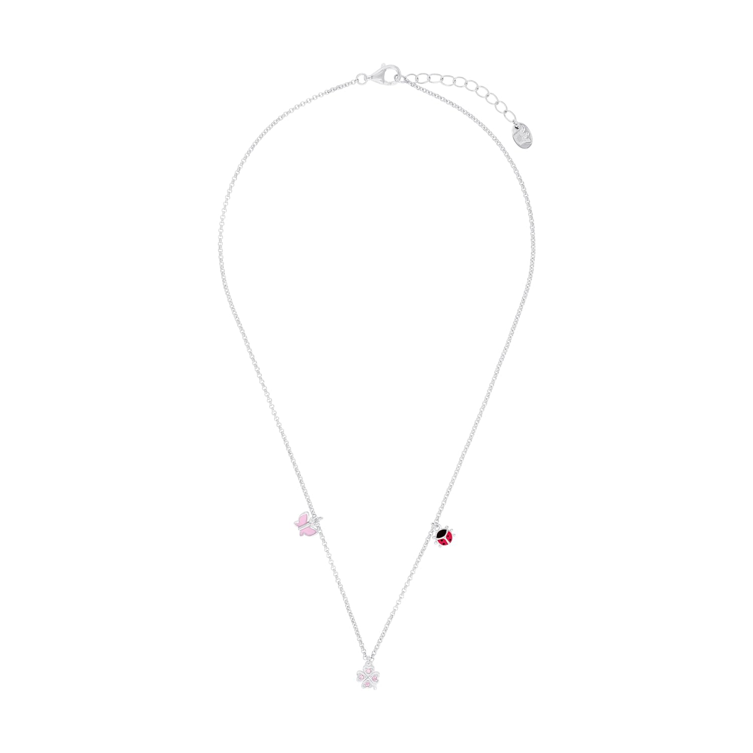 Prinzessin Lillifee Kette mit Anhänger 925 Sterling Silber Mädchen Kinder Halsschmuck, mit Zirkonia synth., 35+3 cm, Silber, Schmetterling, Kommt in Schmuck Geschenk Box, 2037943