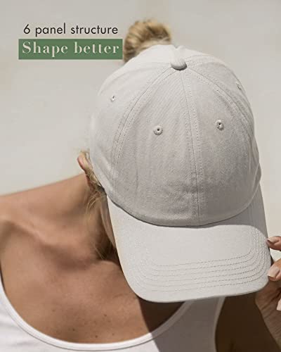 Image of FURTALK Unisex Vintage Washed Unstructured Baseball Cap Washed Cotton Adjustable Dad Hat
