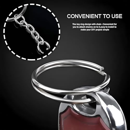 Image of AutokraftZ Metal Split Keychain Ring Parts - 60 Open Jump Rings for Crafting, Key Ring Making, DIY Projects, Art & Craft Accessories - Durable Keychain Rings for Custom Keychains and Jewelry Creations