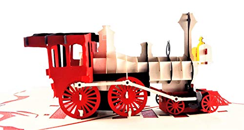 Igifts And Cards Magical Christmas Steam Train 3D Pop Up Greeting Card - Merry Christmas, Season Greetings, Half-Fold, Holiday Gift, Inspirational, North Pole Express, Happy New Year, Jolly, Unique #TOP1