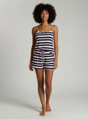 Image of Real Essentials 3 Pack: Women's Super Soft Pajama Set - Cute Cami Lounge Short and Top PJs Set (Available in Plus Size)