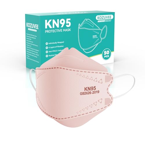 Image of KN95 Face Masks Black for Adults, Individually Wrapped, Breathable Disposable KN95 Mask with Elastic Ear Loop