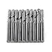 End Mill Bits 10 Pcs 1/8” Shank Single Flute End Mills Drill Bit Tool Tungsten Carbide CNC Router Milling Bits for Wood Aluminum Steel PCB PVC Circuit Boards Acrylic Carbon Fiber