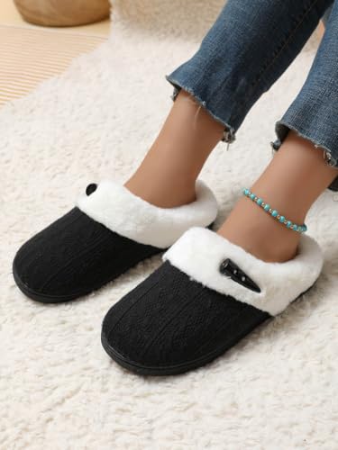 Image of DRUNKEN Slippers For Women Winter Sandals Casual Flats Home Footwear Man Girls Sliders Flip Flops Chappals Ladies Clogs Sleeper Slides Stylish Ortho Soft