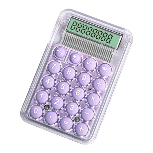Calculadora mecánica de 8 dígitos, pantalla LCD grande, botones grandes, fácil de presionar, calculadora de oficina para oficina, escuela, uso diario