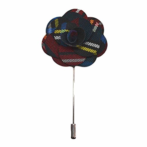 Épingle à épinglette à fleurs en tartan vert foncé fait main boutonnière corsage Boutonnière Cover