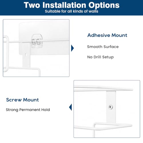Image of Large Glove Box Holder Wall Mount, 2 Pack, White | Ideal for Clean, Professional Workspaces, Not Includes Glove Box