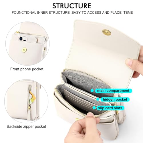 Image of Peacocktion Small Crossbody Bags for Women Travel Cell Phone Purse RFID Wallet Purses with Adjustable Strap Trendy