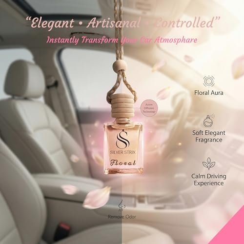 Image of Car Perfume Air Freshener | Long Lasting Fragrance for Car Interior | Premium Luxury Scent for Fresh & Pleasant Drive | Easy to Use Car Freshener for All Vehicles (Floral)