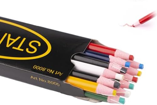 12 PCS Tailors Pencil Set, Sewing Fabric Pencils And Fabric Marker Pens For Quilting, Sewing, Dressmaking Supplies, Water-Soluble, 6 Colors, Includes 2 Sharpeners - View #11