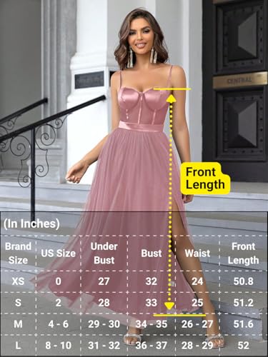 Image of ChiaoLezhee Womens Sexy Maxi Corset Dress, Cocktail Prom Wedding Guest, Bridesmaid Formal Dresses for Women, Birthday Outfits