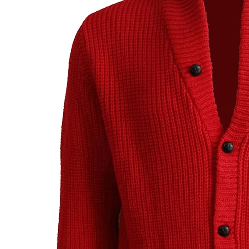 Men's Shawl Collar Cardigan Sweaters Men Texture Knitted Sweater Button Slim Fit Sweater4