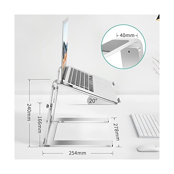 Newaner Laptop ständer Höhenverstellbar Aluminum, Computer Stand erhöhung, Kompatibel für Notebook(10-16Zoll… – Bild 3