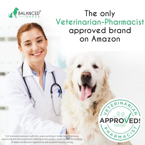 Balanced Breed All-in-1 Dog Vitamins Supplements Made in USA Non-GMO Vet-Pharmacist Approved Dog Multivitamin Probiotics Glucosamine Salmon Oil Skin Coat Supplement Dogs Senior & Adult Immune Support Balanced Breed All-in-1 Dog Vitamins Supplements Made in USA Non-GMO Vet-Pharmacist Approved Dog Multivitamin Probiotics Glucosamine Salmon Oil Skin Coat Supplement Dogs Senior & Adult Immune Support