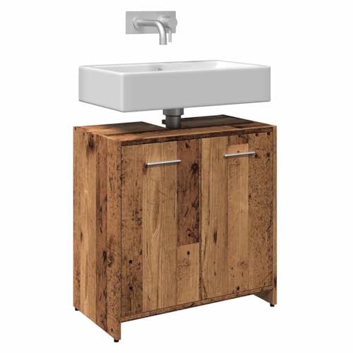 GCHDHAPB Home-Furniture Sets,Juego de muebles de baño, mueble para lavabo de baño, madera vieja, 60 x 33 x 60 cm, madera de ingeniería