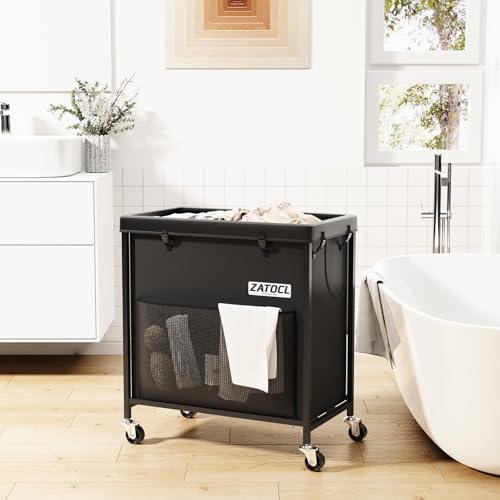 Heavy-Duty-220L-Laundry-Hamper-Laundry-Basket-Oxford-Fabric-with-Wheels-Large-Capacity-Metal-Frame-Designed-Laundry-Clothes-Organizer-for-Laundry-Room-Bathroom