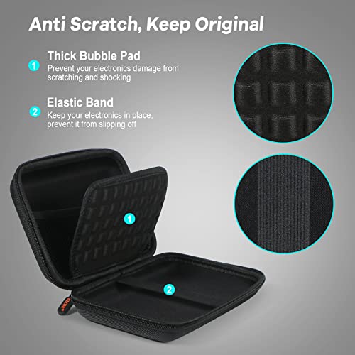 Shockproof Hard Shell Carrying Case For Gps, External Hard Drive, Power Bank, Charger, Cable, Heart Monitor, Cell Phone, Electronic Accessories - Larger Capacity Storage Pouch Travel Bag #TOP2