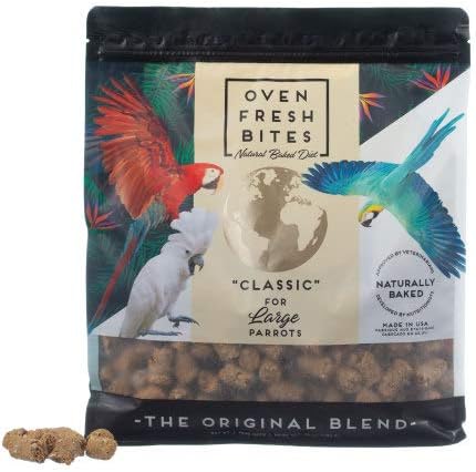 Caitec Corp Oven Fresh Bites- Natural Baked Nutritional Avian Diet- for Large Birds, 42 oz (2 pk)