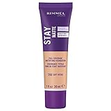 Dermatológicamente testado Rimmel London Stay Matte Base de Maquillaje Tono 200 Soft Beige - 30 ml