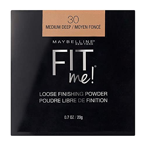 Maybelline Fit Me Loose Finishing Powder, 30 Medium Deep, 0.7 oz (Pack of 2)