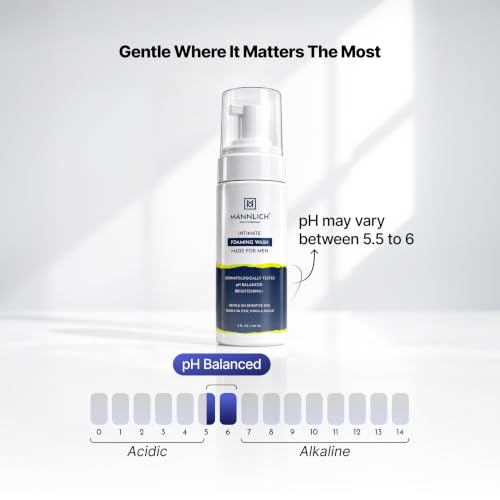 Image of Mannlich Intimate Wash 150 ml (Pack of 4) Relieves Itchiness & Odour, Prevents Fungal Growth, Genital Area, pH Balanced & Dermatologically Tested With Tea Tree Oil, Neem, Eucalyptus Oil, 1% Salicylic & Lactic Acid