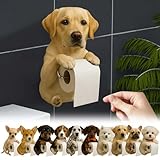 Dog Paper Holder, 3D Printed Animal Shaped Roll Storage Stand, Tissue Roll Dispenser, Funny Toilet Paper Roll Holder, Decorative Wall Mounted Toilet Paper Holder for Bathroom and Kitchen (J)