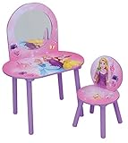 Su pequeña princesa será Ravie de se blandito, maquillaje o se fabulosa en este atractivo tocador asiento sobre la simpática silla.