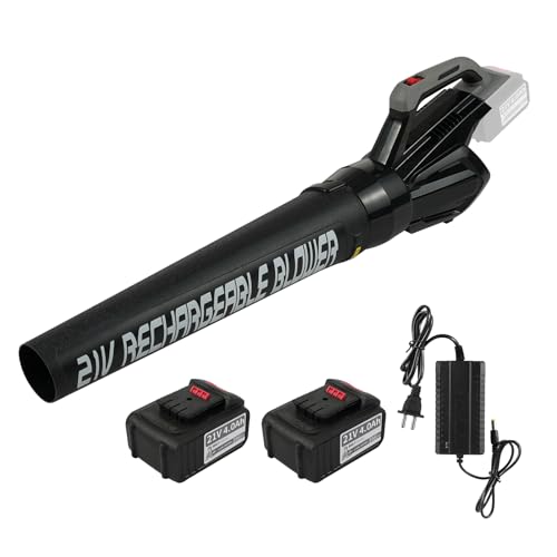 Weytoll Soffiatore per foglie a batteria 21V con batteria da 4,0 Ah e caricabatterie, Soffiatore a batteria per soffiare foglie, neve, polvere