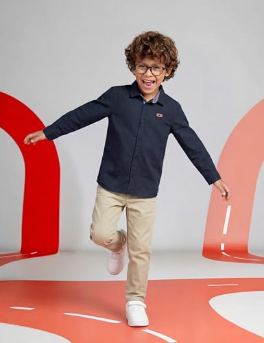 Image of Amazon Brand - Symbol Boys 100% Cotton Casual Shirt | Full Sleeves | Regular Fit | Age 2-14 Years