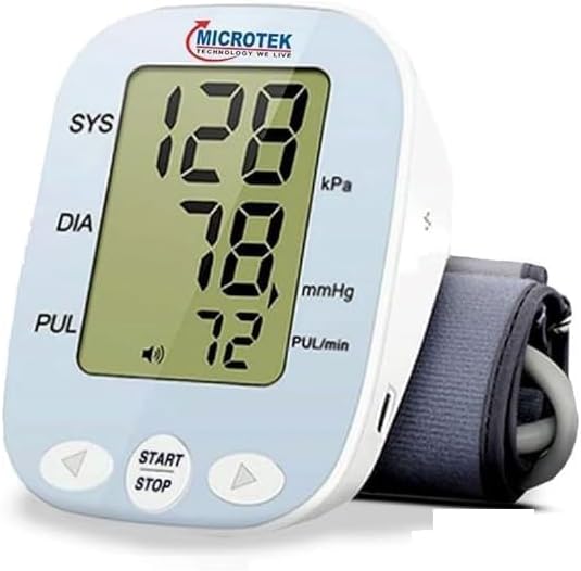 Microtek KF-65A Voice Broadcast Upper Arm Blood Pressure Monitor with USB Charging Bp Monitor Standard