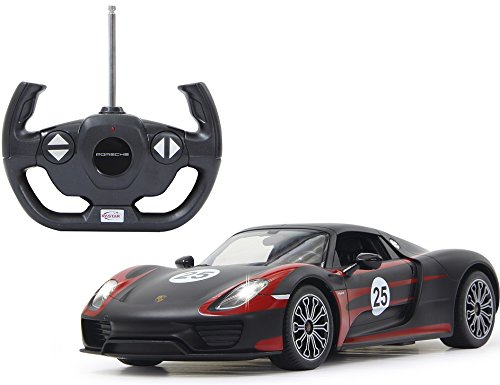 Preisvergleich Produktbild BUSDUGA RC Porsche 918 Spyder - ferngesteuert - inkl. Fernbedienung - RTR - Wählbar.: Maßstab,Farbe oder Rennedition (1:14 - Race schwarz)