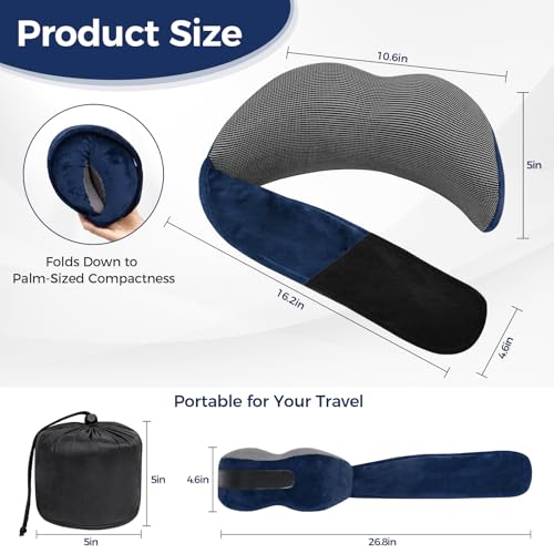 Almohada de espuma viscoelástica para cuello y viaje miniatura 2